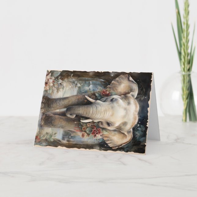 Cute Woodland Forest Animals Christmas Greeting Card (Front)