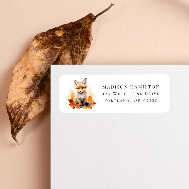 Cute Woodland Fox Return Address (Creator Uploaded)