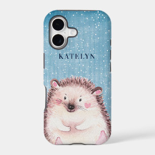 Cute Woodland Hedgehog Illustration Personalized