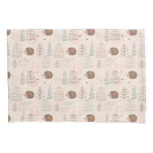 Cute Woodland Hedgehog Pattern Pillowcase