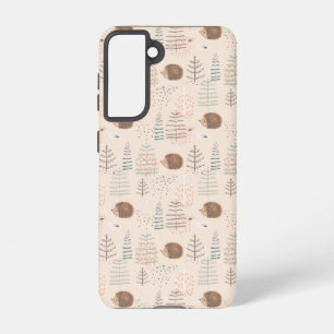 Cute Woodland Hedgehog Pattern Samsung Galaxy Case