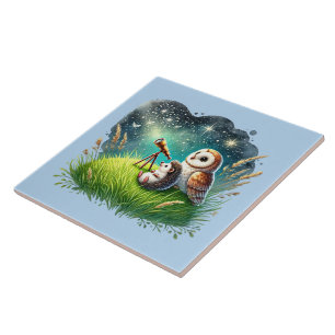 Cute woodland mixed animals  tile