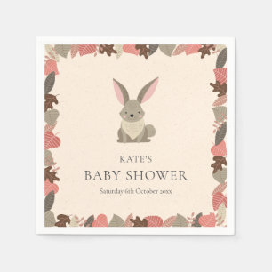 Cute Woodland Rabbit Baby Shower / Sprinkle Napkin