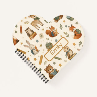 Cute Woodland School Friends Notebook