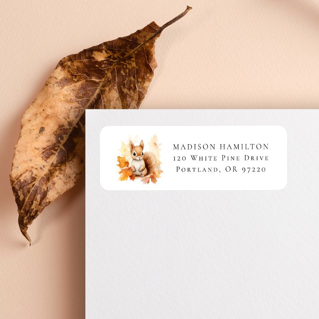 Cute Woodland Squirrel Return Address (Creator Uploaded)