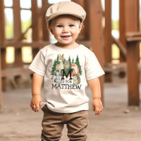 Cute Woodland Watercolor Kids Animals Letter Name
