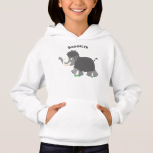 Cute woolly mammoth cartoon illustration