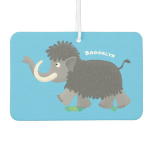 Cute woolly mammoth cartoon illustration  air freshener