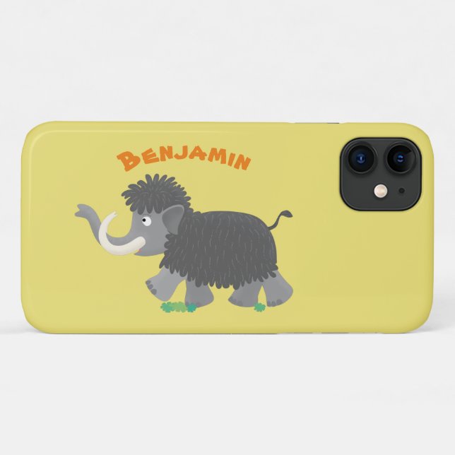 Cute woolly mammoth cartoon illustration Case-Mate iPhone case (Back (Horizontal))
