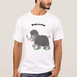 Cute woolly mammoth cartoon illustration T-Shirt