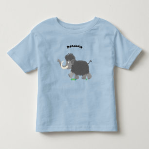Cute woolly mammoth cartoon illustration toddler t-shirt