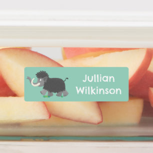 Cute woolly mammoth cartoon personalized