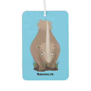 Cute woolly rhino elasmotherium cartoon air freshener