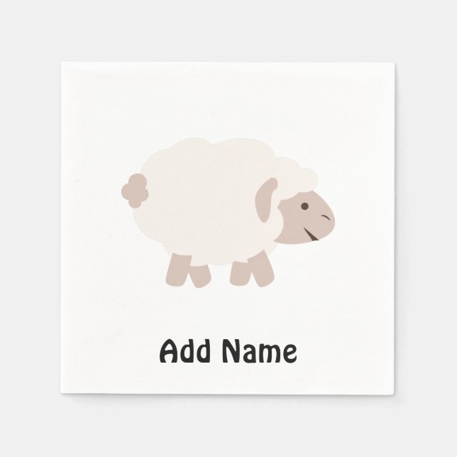 Cute Wooly lamb Napkin (Front)