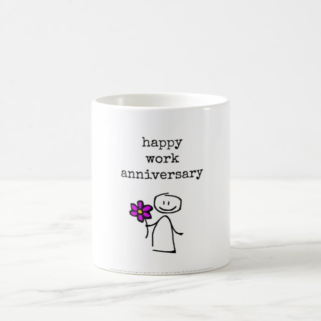 Cute Work Anniversary Gift, Coworker, Boss, Mug (Center)