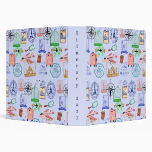 Cute World Traveller Collage Binder