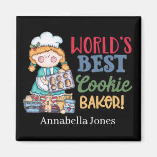 Cute world's best cookie baker  magnet
