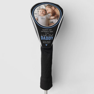 Cute Worlds Best Dad Photo 1st Father's Day  Golf Head Cover