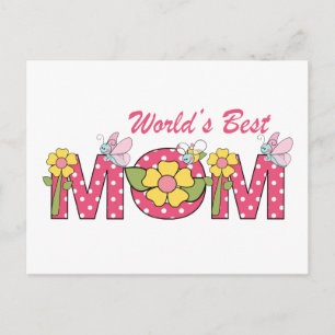 CUTE World's Best Mom! Postcard
