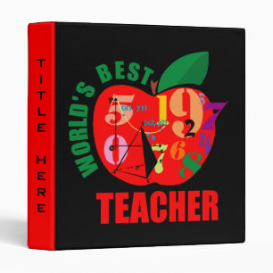 Cute World's Best Teacher Binder