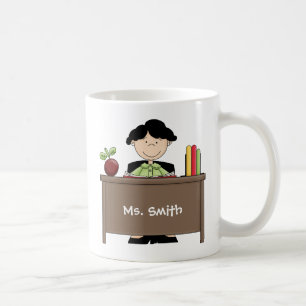 Cute World's Greatest Female Teacher with Name Coffee Mug
