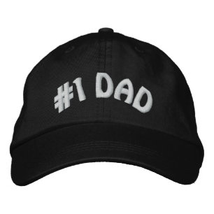 Cute Worlds Greatest Number One #1 Dad Embroidered Hat