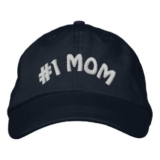 Cute Worlds Greatest Number One #1 Mom Embroidered Hat