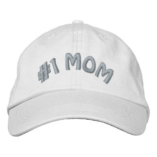 Cute Worlds Greatest Number One #1 Mom Embroidered Hat