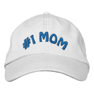 Cute Worlds Greatest Number One #1 Mom Embroidered Hat