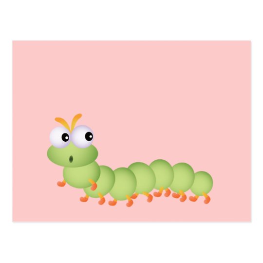 Cute Worm Postcard