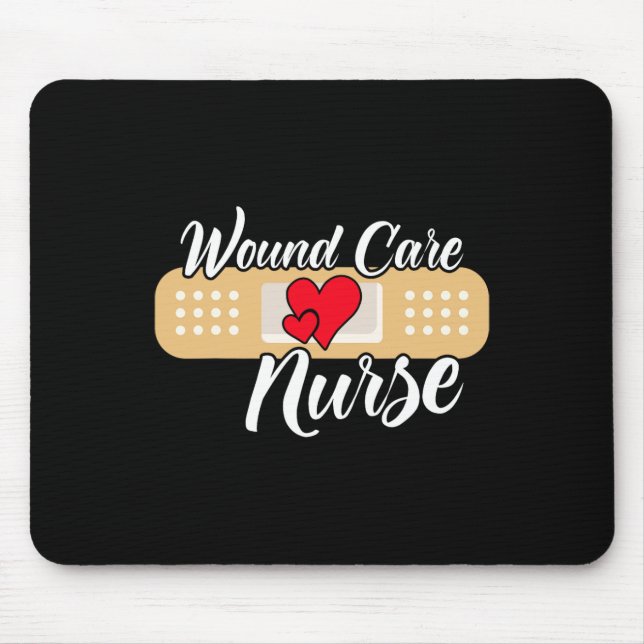 Cute Wound Care Nurse Heart  Mouse Pad (Front)