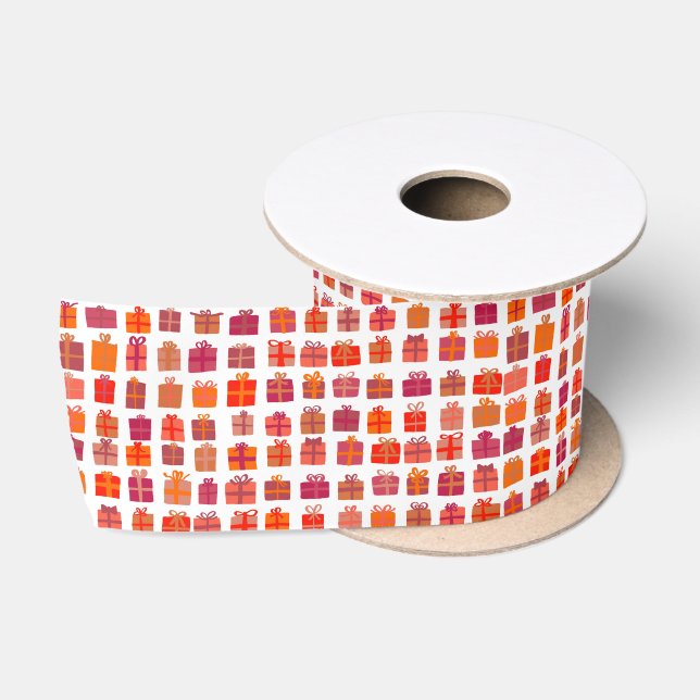 Cute Wrapped Gifts w Bows Holiday Christmas Bday Satin Ribbon (Spool)