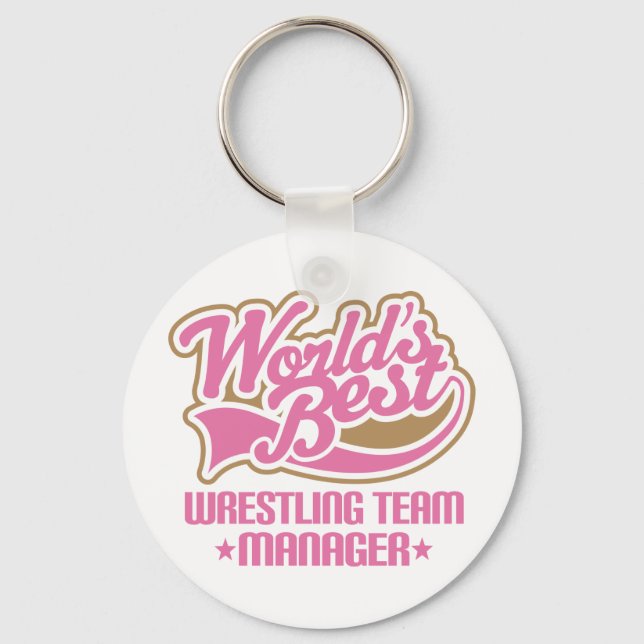 Cute Wrestling Team Manager Gift Keychain (Front)