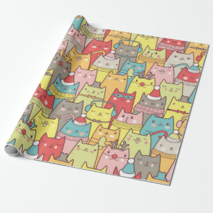 Cute Xmas Cats Wrapping Paper