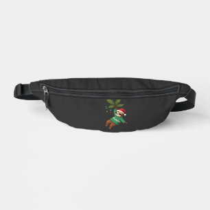 Cute Xmas Sloth Santa Hat Christmas Sloth - Tree L Fanny Pack