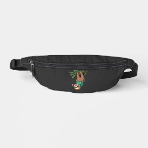Cute Xmas Sloth Santa Hat Christmas Sloth - Tree L Fanny Pack
