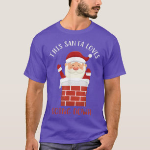 Cute Xmas Tee This Santa Loves Going Down Funny Sa