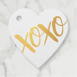 Cute XOXO Great Friend REAL FOIL Gift Favour Tags