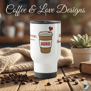 Cute XOXO Love Heart Valentine's Day Teacher Gift Travel Mug