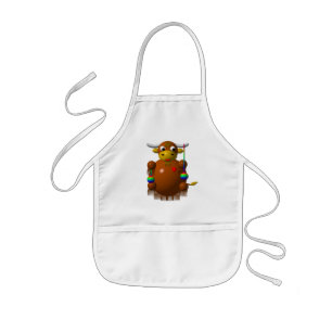Cute yak with yo-yos kids apron