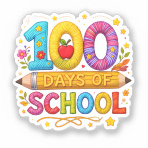 Cute Yarn 100 Days of School Teacher Girls T-Shirt