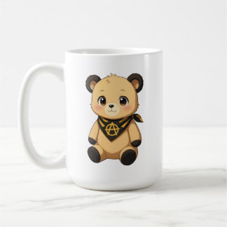 Cute Yellow and Black Ancap Teddy Bear  Coffee Mug