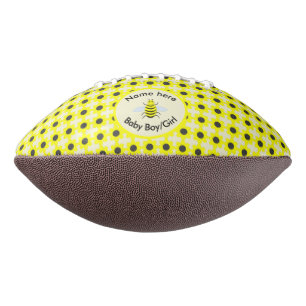 Cute Yellow Baby Bee Gender Reveal Neutral Custom Football
