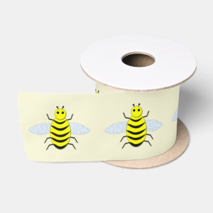 Cute Yellow Baby Bee Satin Ribbon