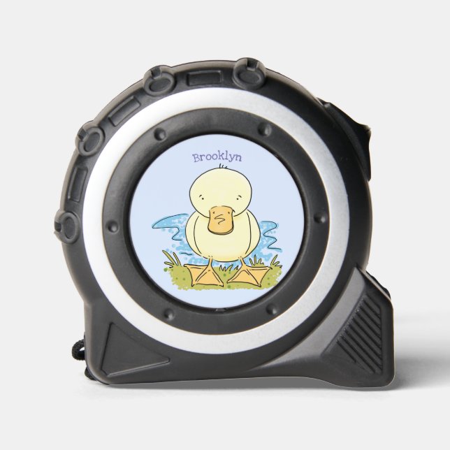 Cute yellow baby duckling cartoon illustration 1 (Front)