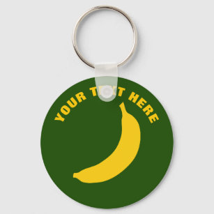 Cute yellow banana fruit custom button keychains