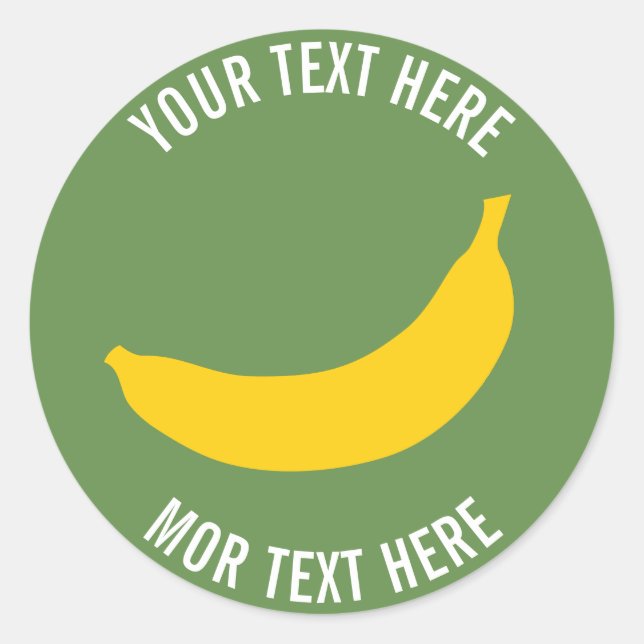 Cute yellow banana fruit logo custom stickers (Front)