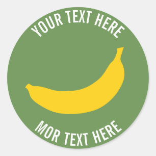 Cute yellow banana fruit logo custom stickers