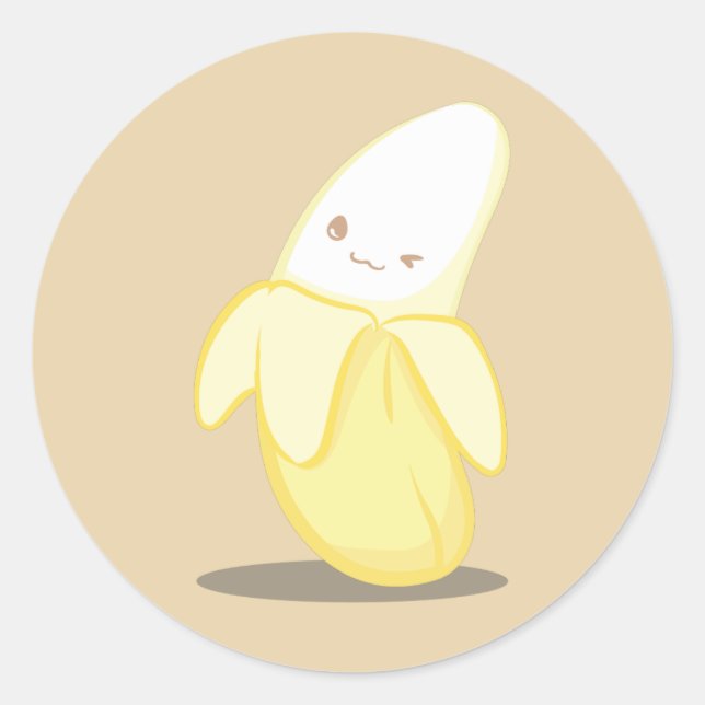 Cute Yellow Banana Sticker (Front)
