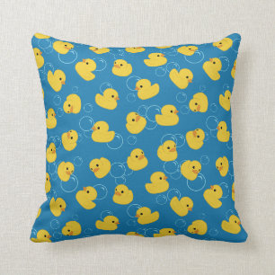 Cute Yellow Bath Duck Throw Pillow